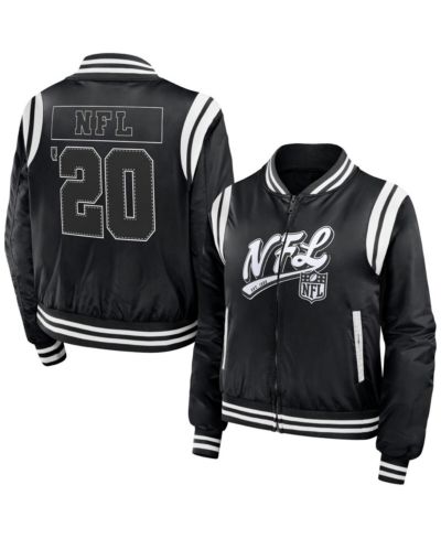 Женская куртка WEAR by Erin Andrews Black Shield Merchandise Bomber Full-Zip