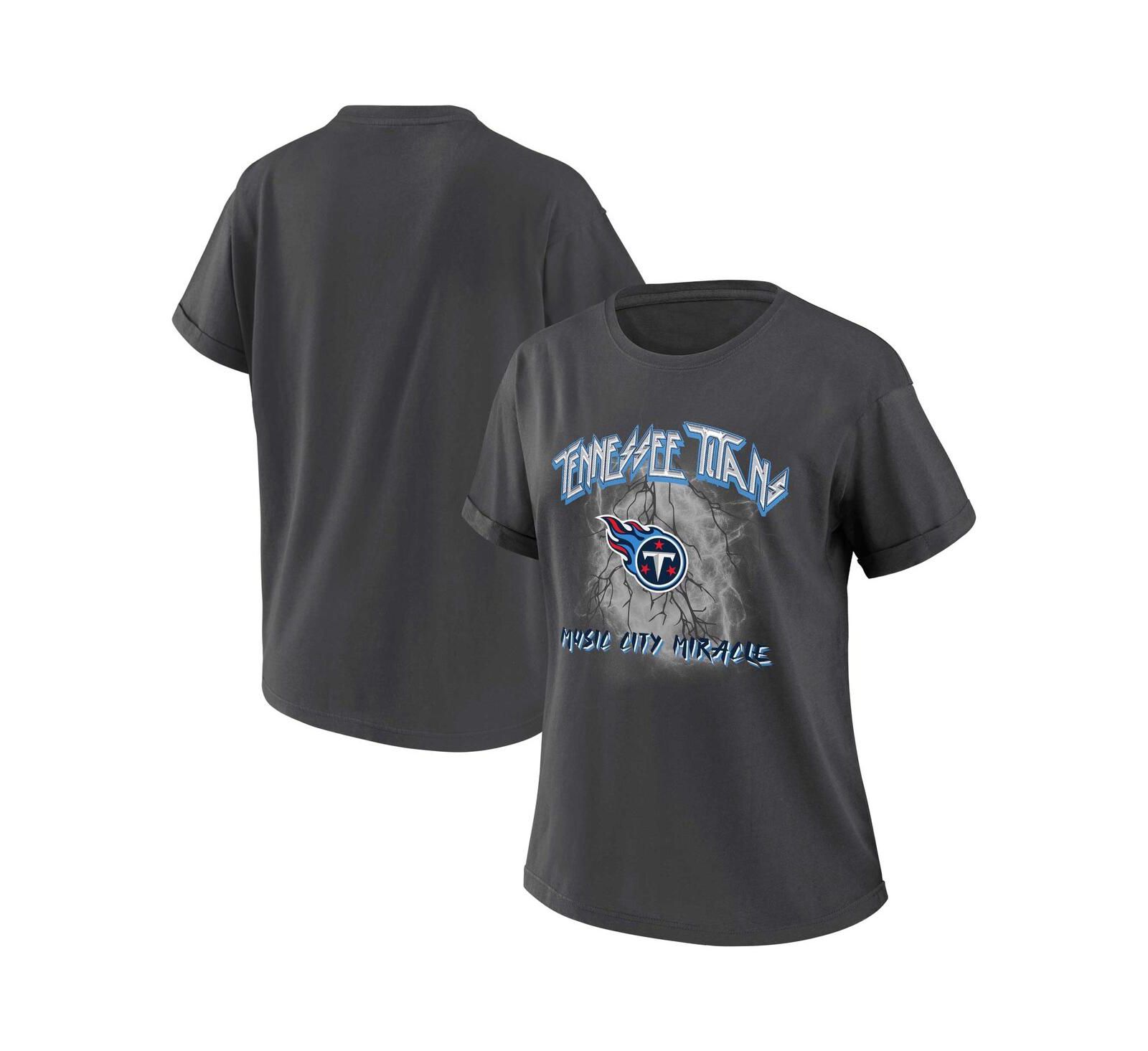 Женская футболка WEAR by Erin Andrews Charcoal Tennessee Titans Boyfriend