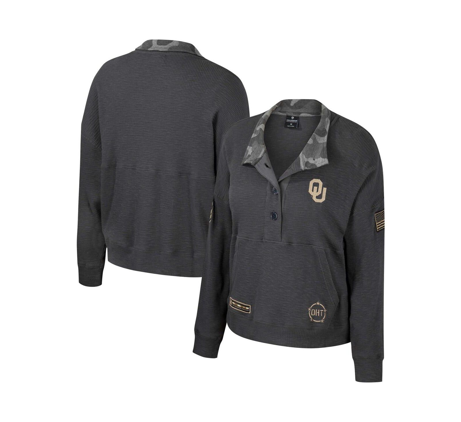 Colosseum Женский thermal sweatshirt Oklahoma Sooners OHT Military-Inspired Appreciation Payback Henley