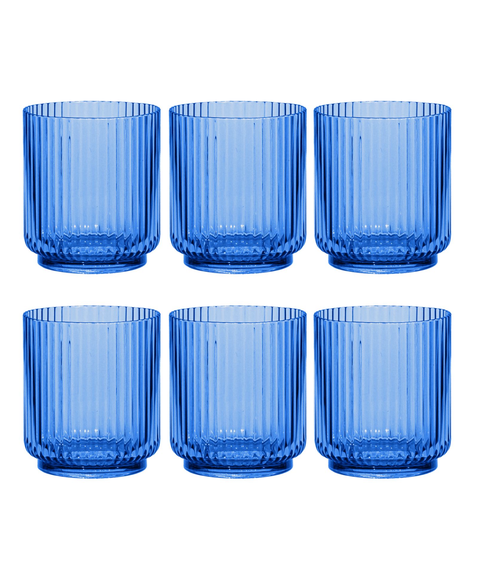 Abode Homewares Mesa набор кобальтовых стаканов для виски, 6 шт.