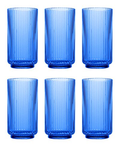 Abode Homewares Mesa Jumbo Cobalt Glasses, Set of 6