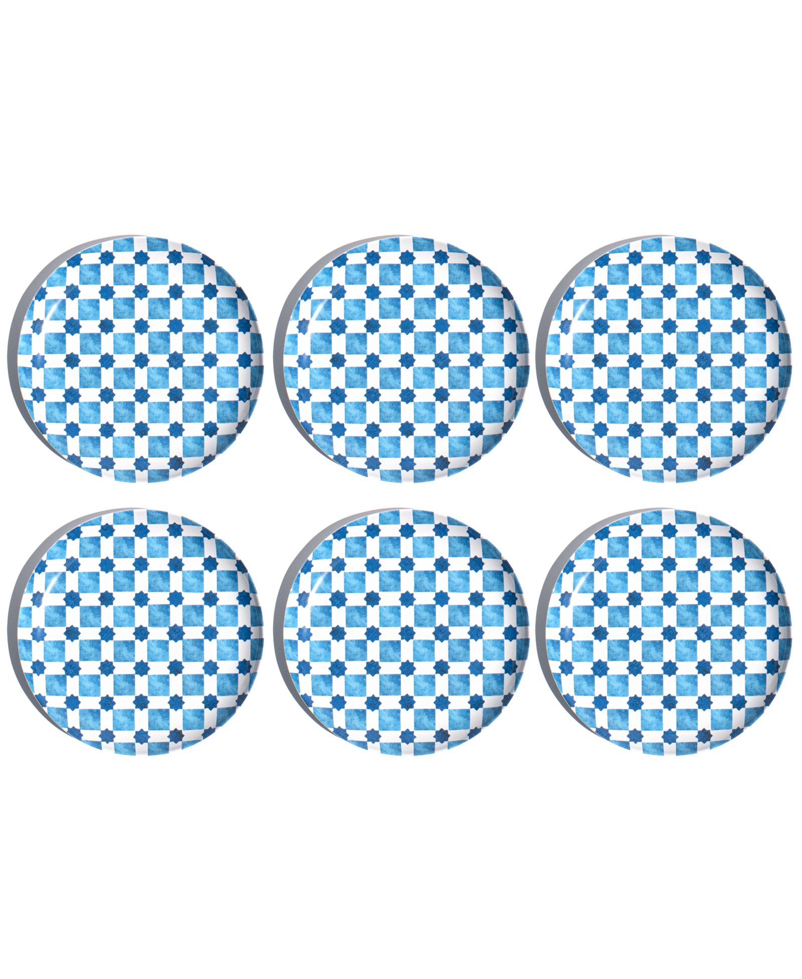 Набор тарелок Abode Homewares Palazzo Geo Tile 8.5", 6 штук