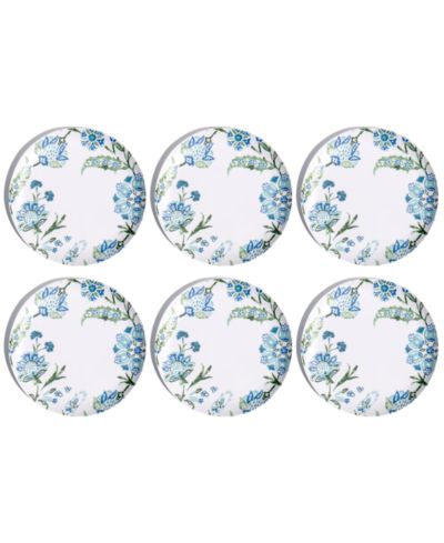 Abode Homewares Hana Ikat 10.5" Dinner Plates, Set of 6, Service for 6