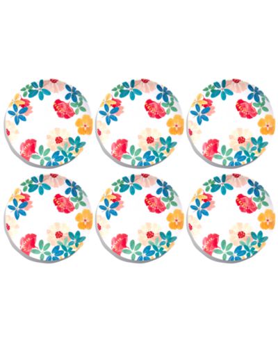 Abode Homewares Audrey Floral Dinner Plates, Set of 6
