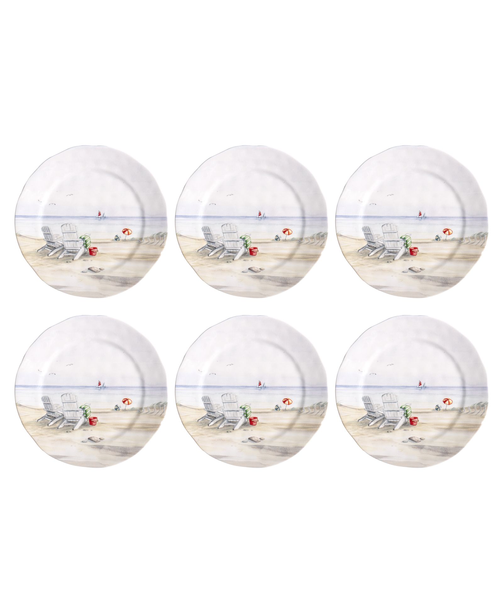 Abode Homewares By the Shore Dinner Plates, Set of 6