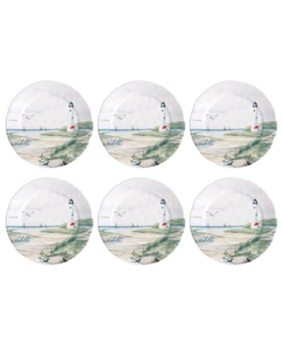 Abode Homewares By the Shore Salad Plates, Set of 6