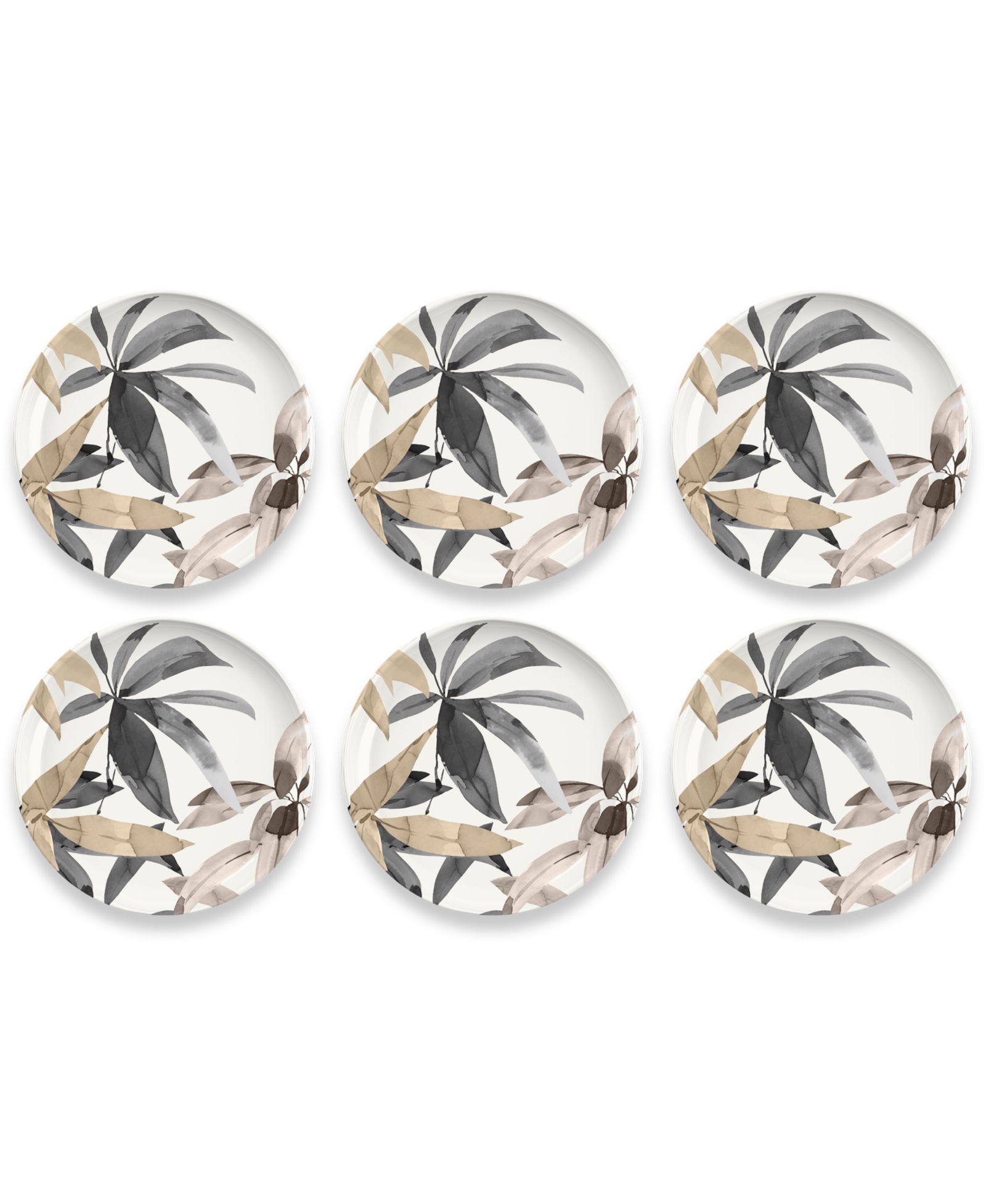 Abode Homewares Bali Leaves тарелки для салата, набор из 6 шт