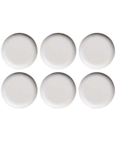 Abode Homewares Natureone Craft Soft Matte Finish Coupe Salad Plates, Set of 6