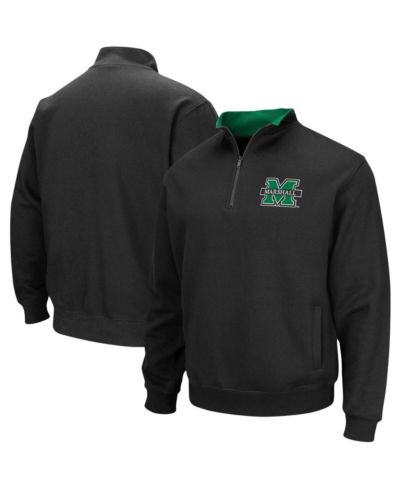 Мужской Colosseum Black Marshall Thundering Herd Tortugas Logo Quarter-Zip Jacket