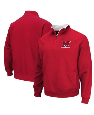 Мужская куртка Colosseum Red Miami University RedHawks Tortugas Logo Quarter-Zip