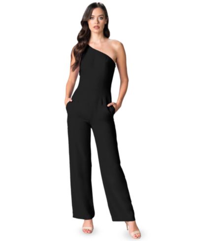 Женский комбинезон Dress the Population Tiffany Bow-Trim One-Shoulder