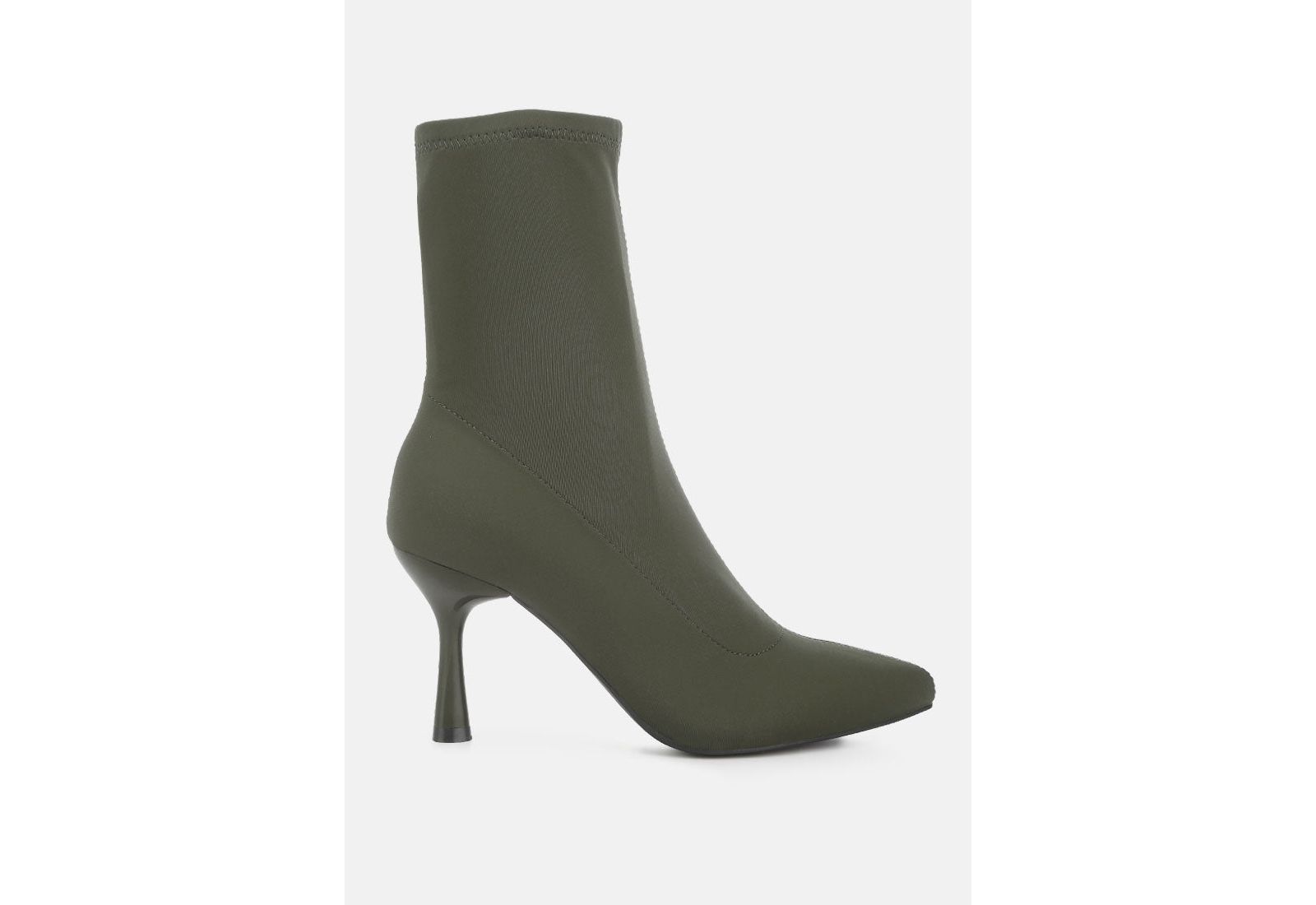 London Rag Women's Zudio Solid Mid Heel Sock Boots