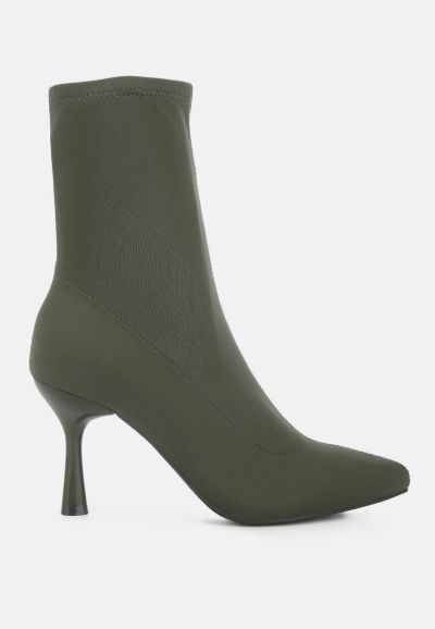 London Rag Women's Zudio Solid Mid Heel Sock Boots