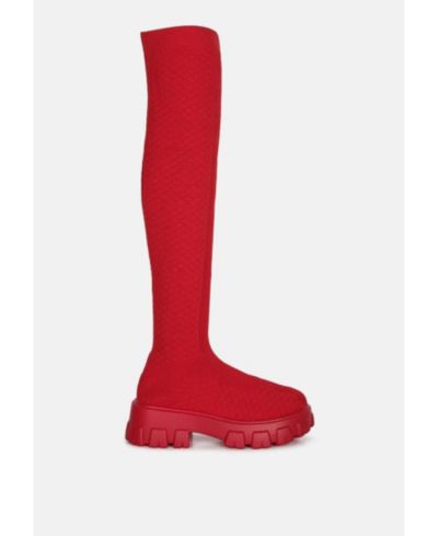 Женские трикотажные сапоги London Rag Loro Stretch Knit Knee High