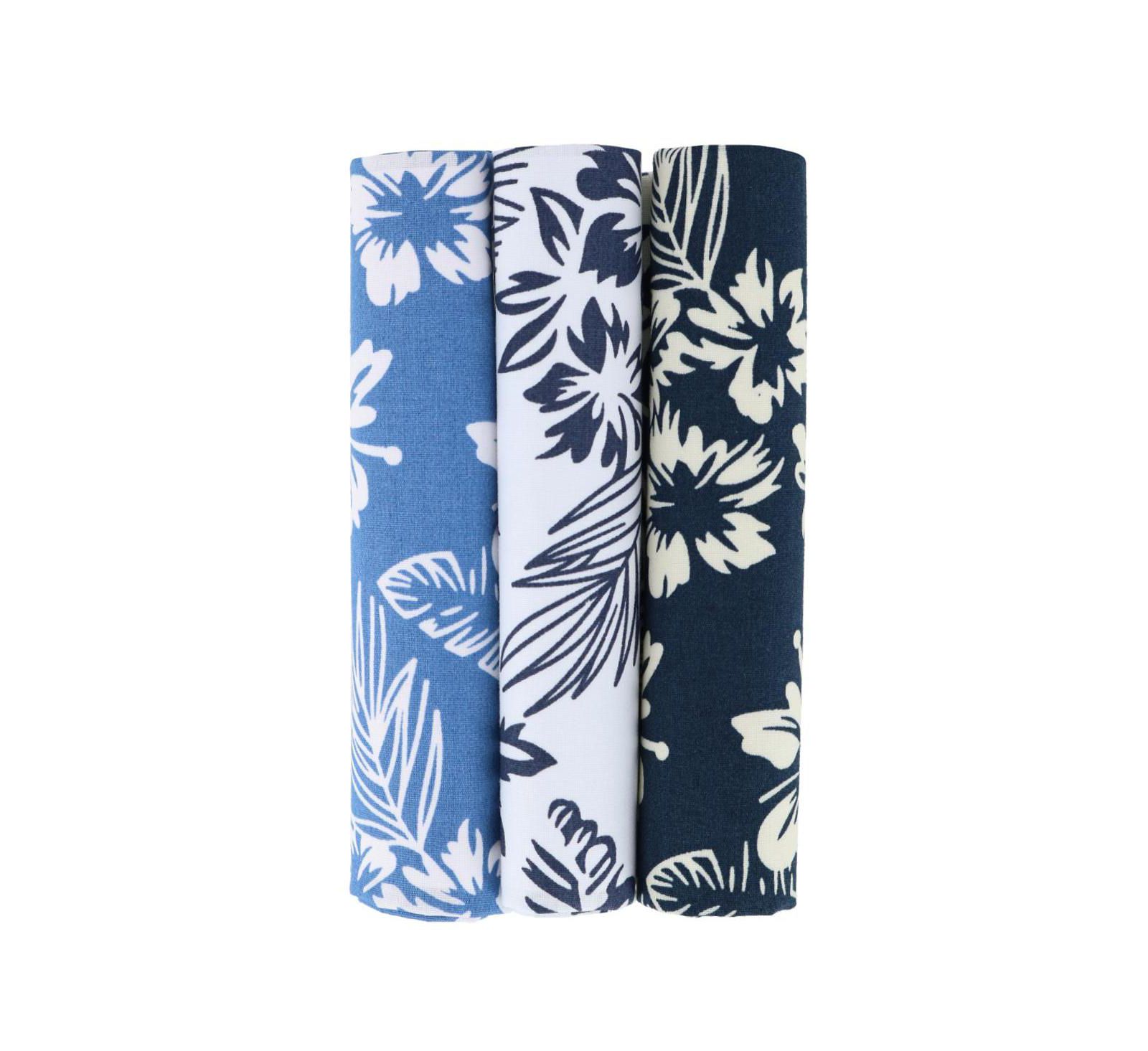 TRAFALGAR Men's Mana Hawaiian Print Cotton Handkerchiefs (3 Pack)
