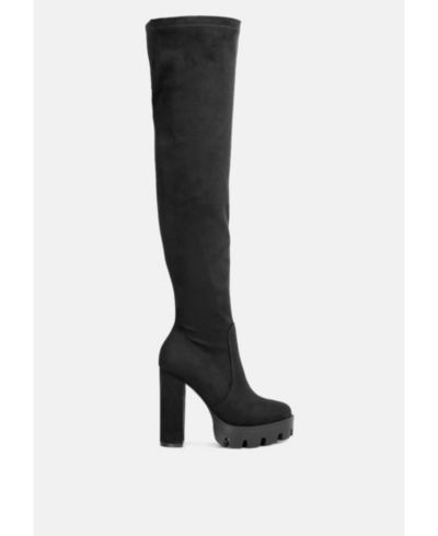 maple faux suede Over the Knee boots