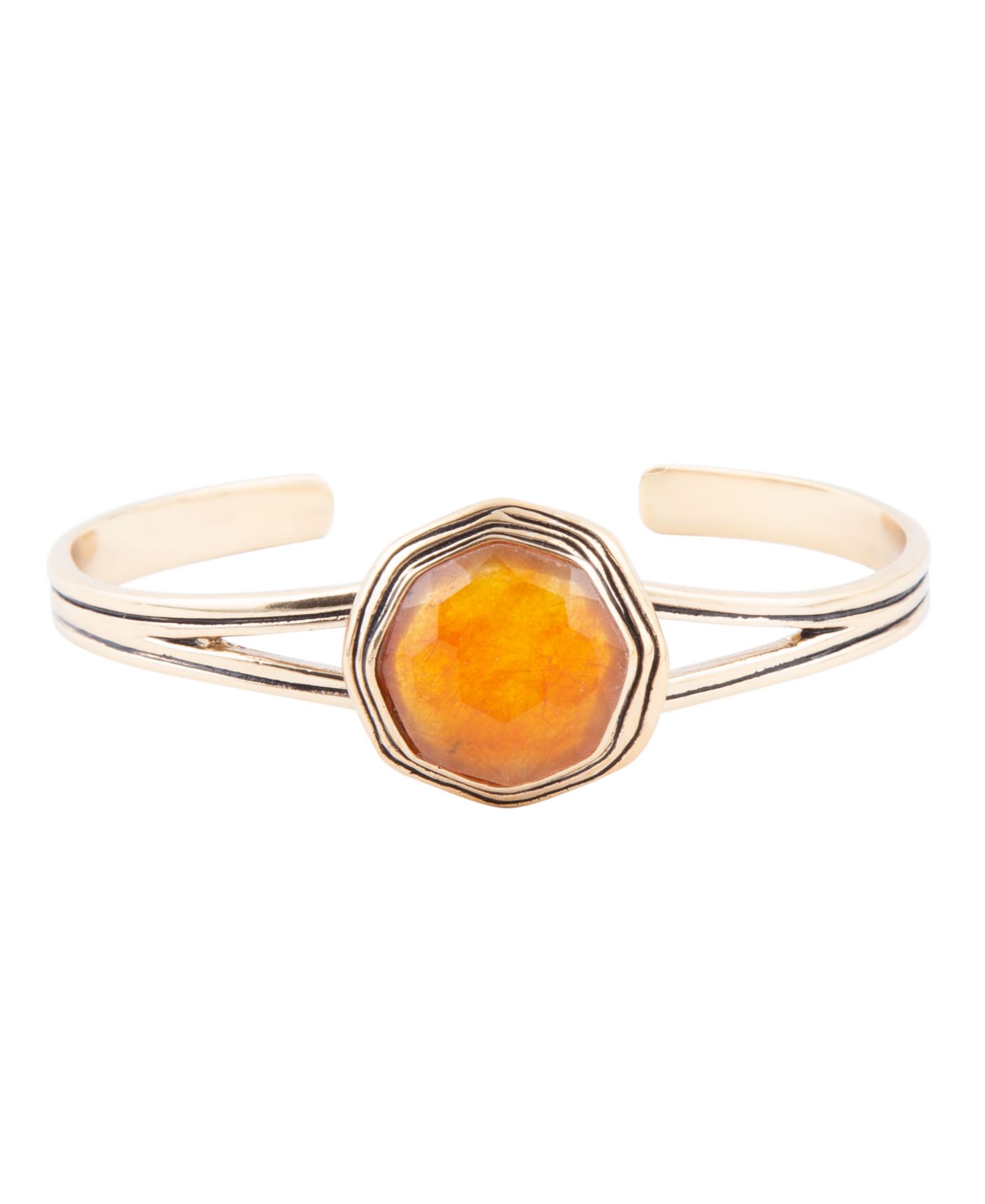браслет Barse River Rocks orange quartz cuff