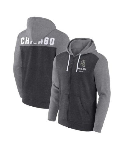 Fanatics Мужское худи Chicago White Sox Blown Away Full-Zip, серый меланж