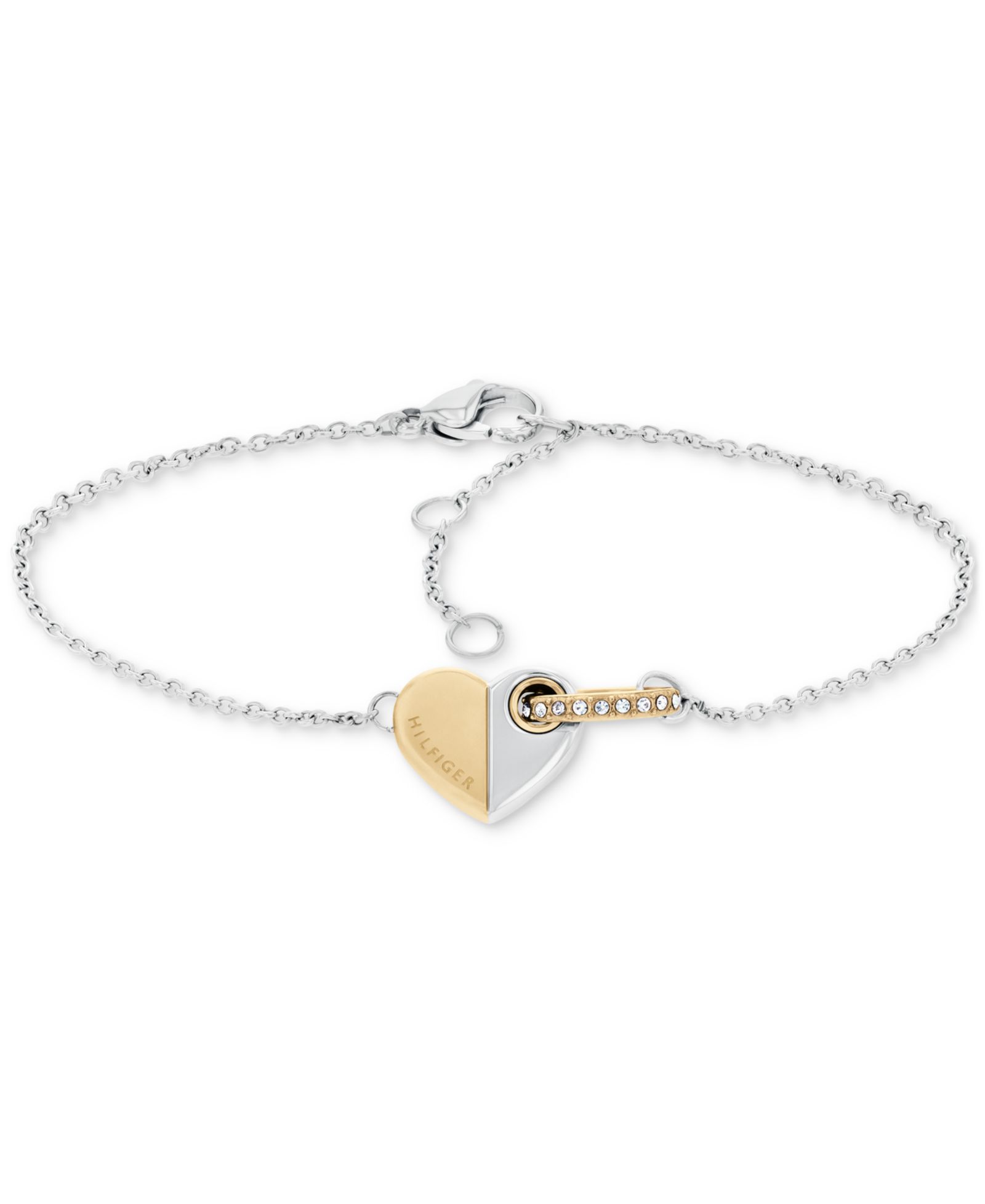 Браслет Tommy Hilfiger Pavé Ring & Heart Link Bracelet