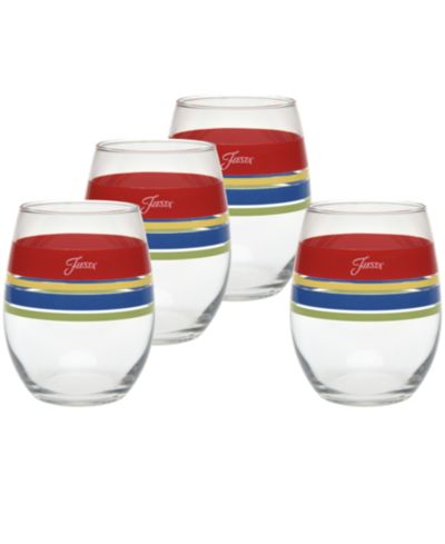 Fiesta набор из 4 бесцветных бокалов для вина Fiesta Bright Edgeline 15-Ounce