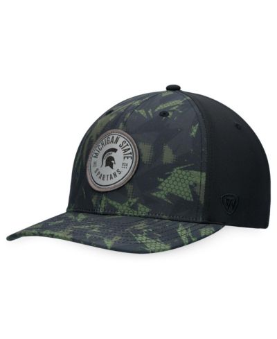 Top of the World Мужская черная кепка Michigan State Spartans OHT Military-Inspired Camo Render Flex
