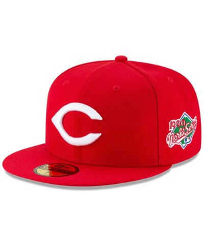 Мужская кепка New Era Red Cincinnati Reds 1990 World Series Wool 59FIFTY Fitted Hat
