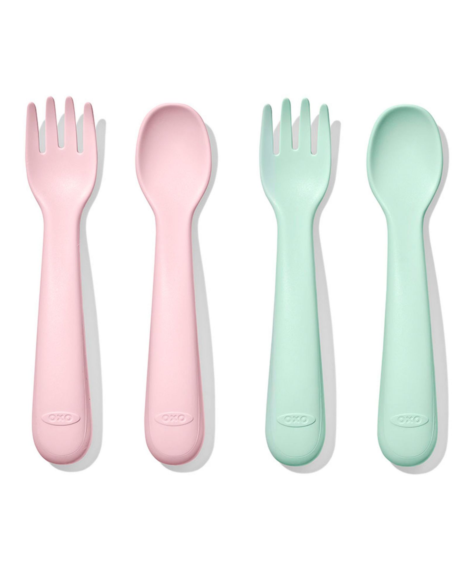 OXO Tot 2 Pc Plastic Fork Spoon Set