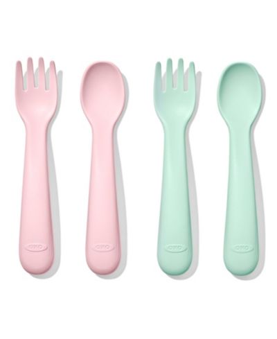 OXO Tot Набор из 2 пластиковых вилок и ложек