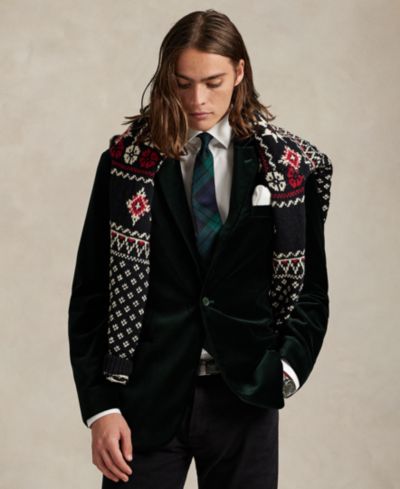 Куртка Polo Ralph Lauren мужская современного кроя из хлопкового бархата с отложным воротником