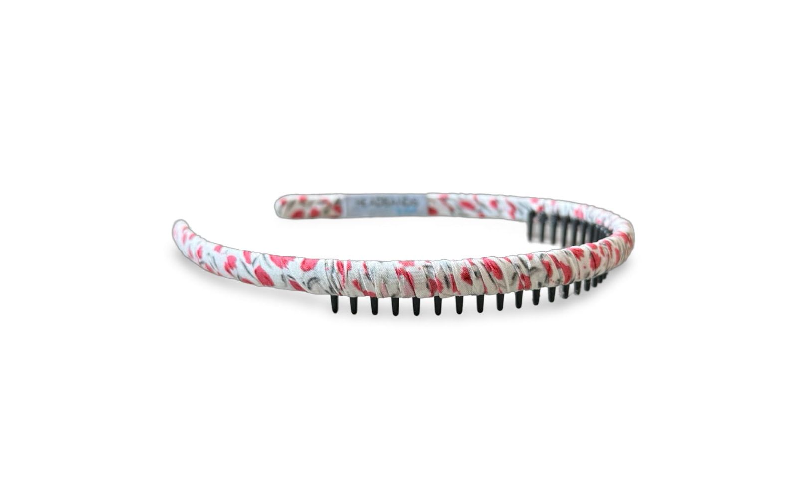 Thin Floral Headband - Red