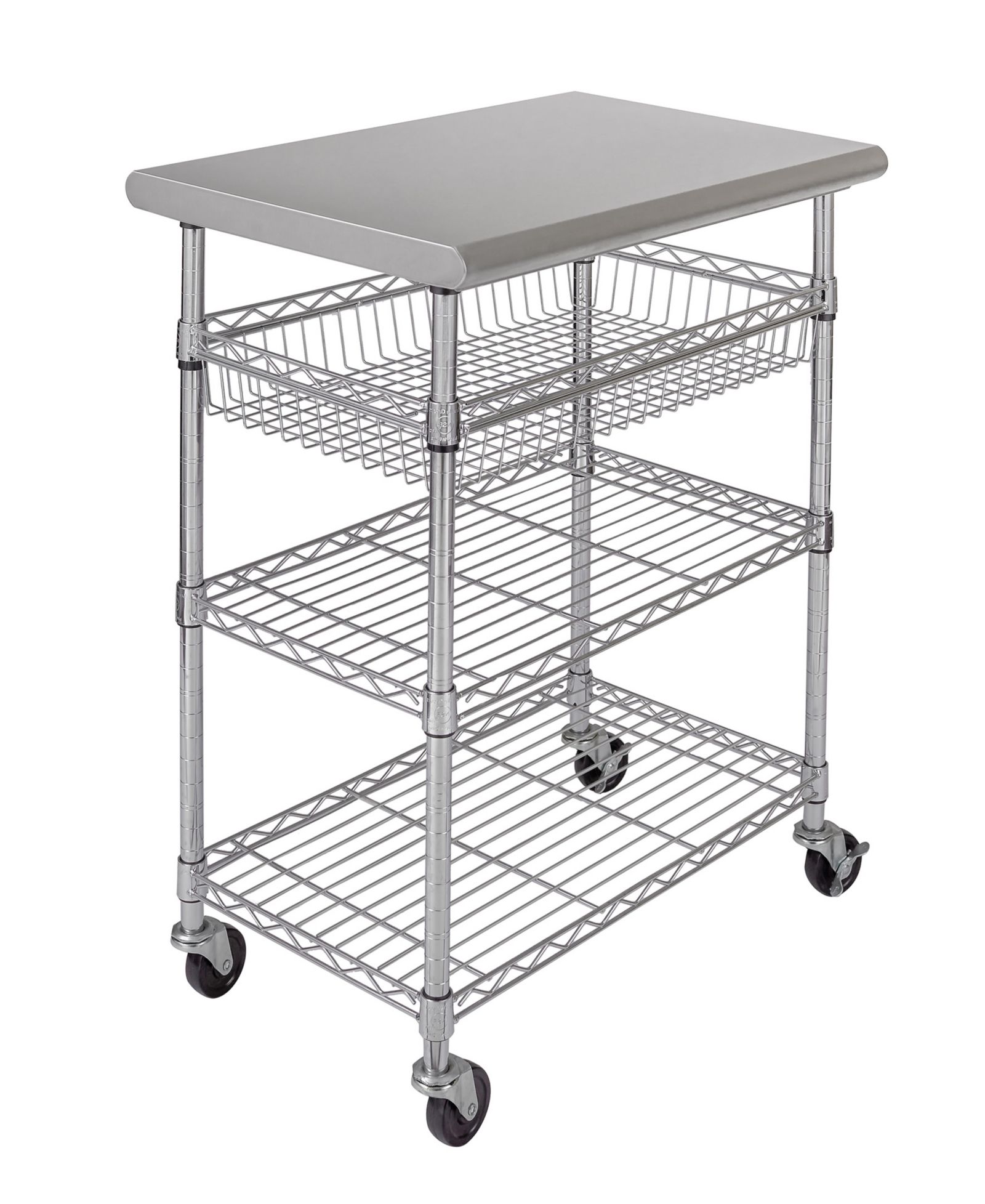 Seville Classics Stainless Steel Worktable Cart