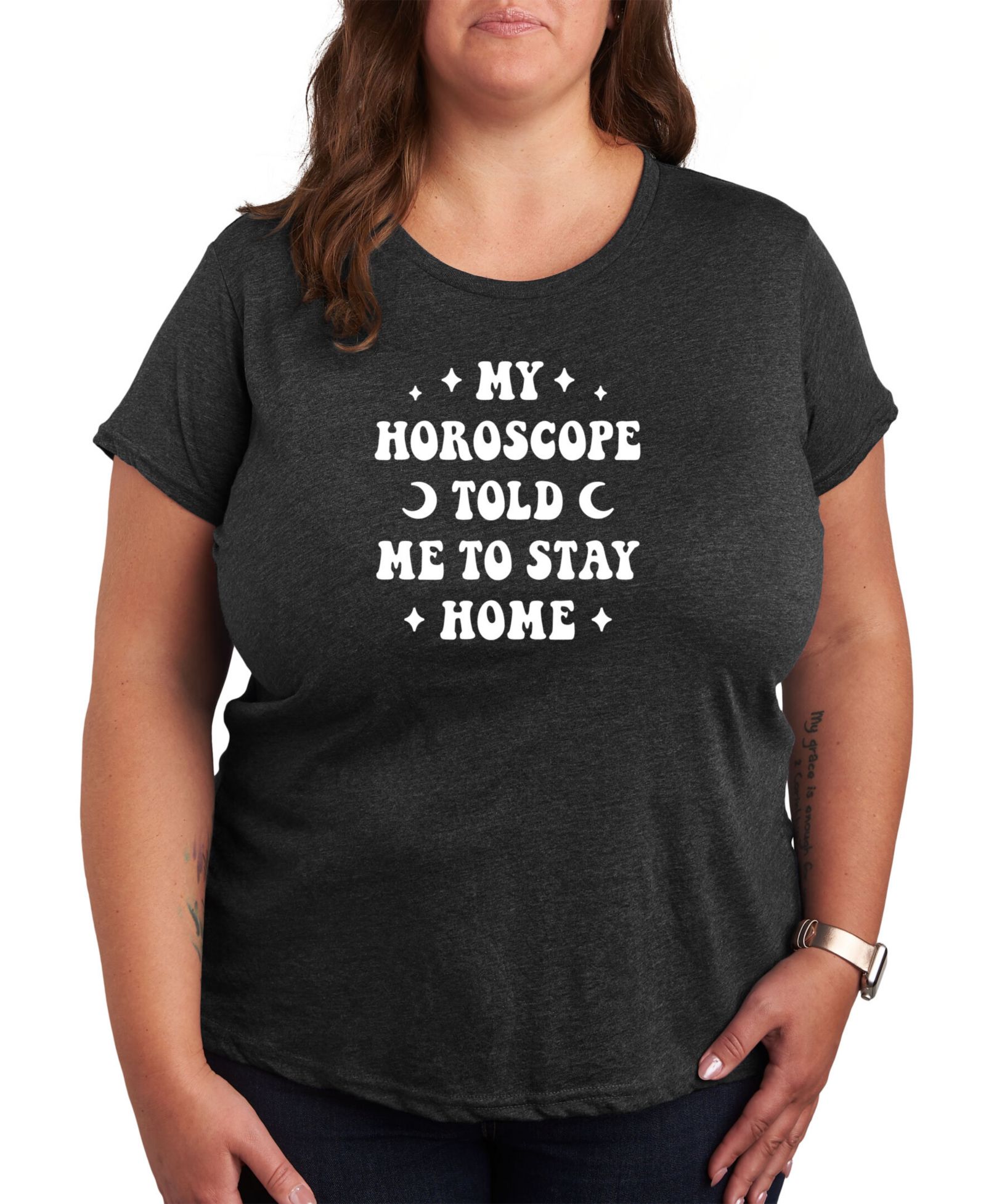Женская футболка Hybrid Apparel Trendy Plus Size Astrology Horoscope Graphic