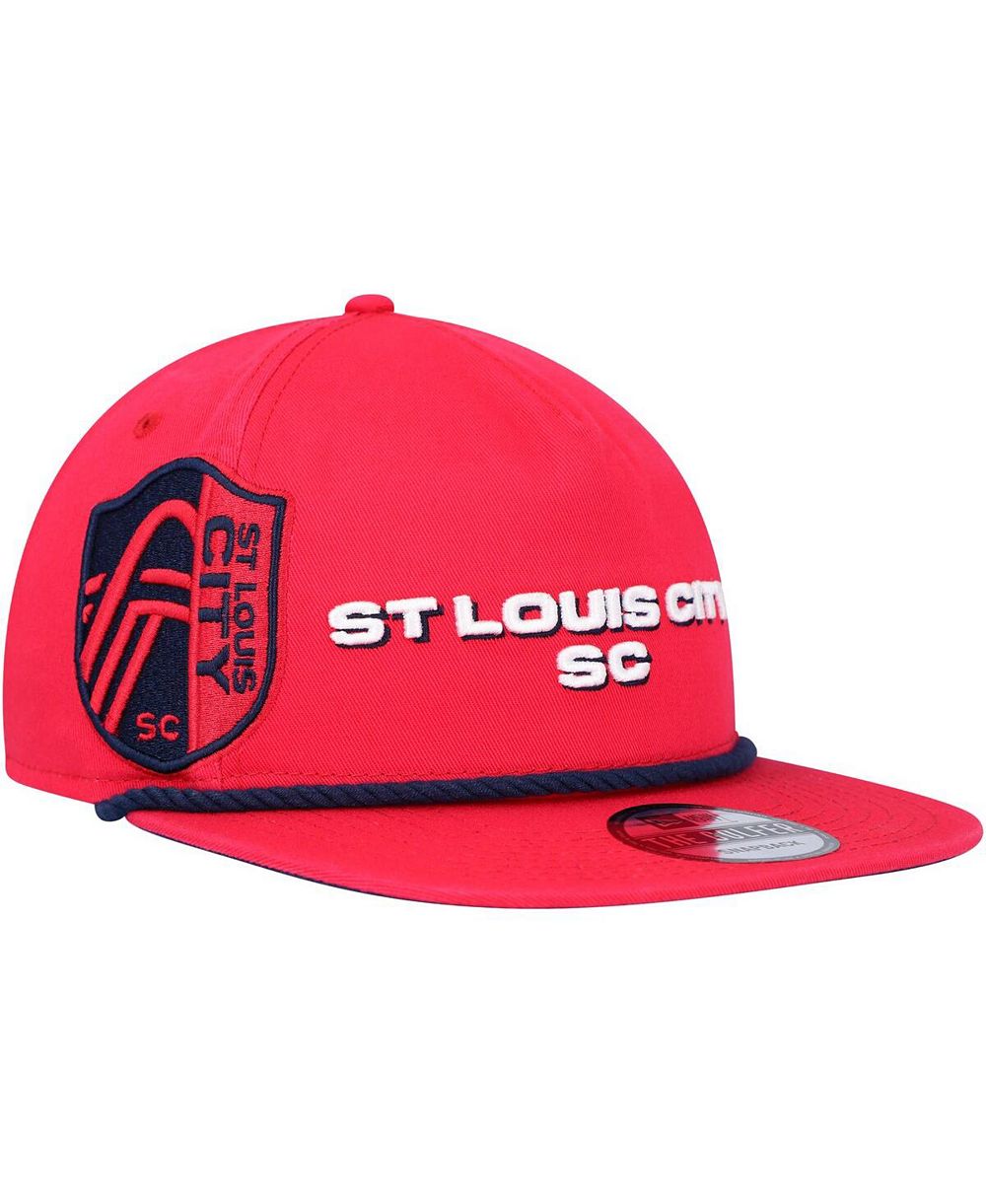 Мужская кепка New Era Red St. Louis City SC Heritage The Golfer Snapback