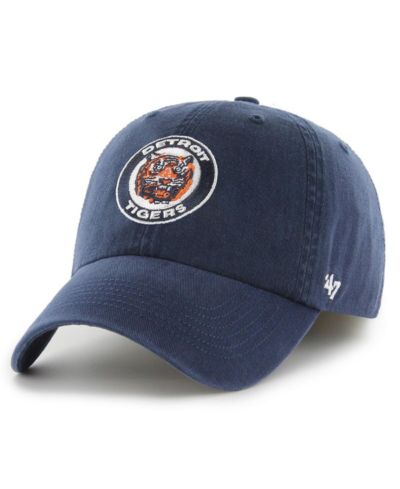 Мужская кепка '47 Brand Navy Detroit Tigers Cooperstown Collection Franchise Fitted