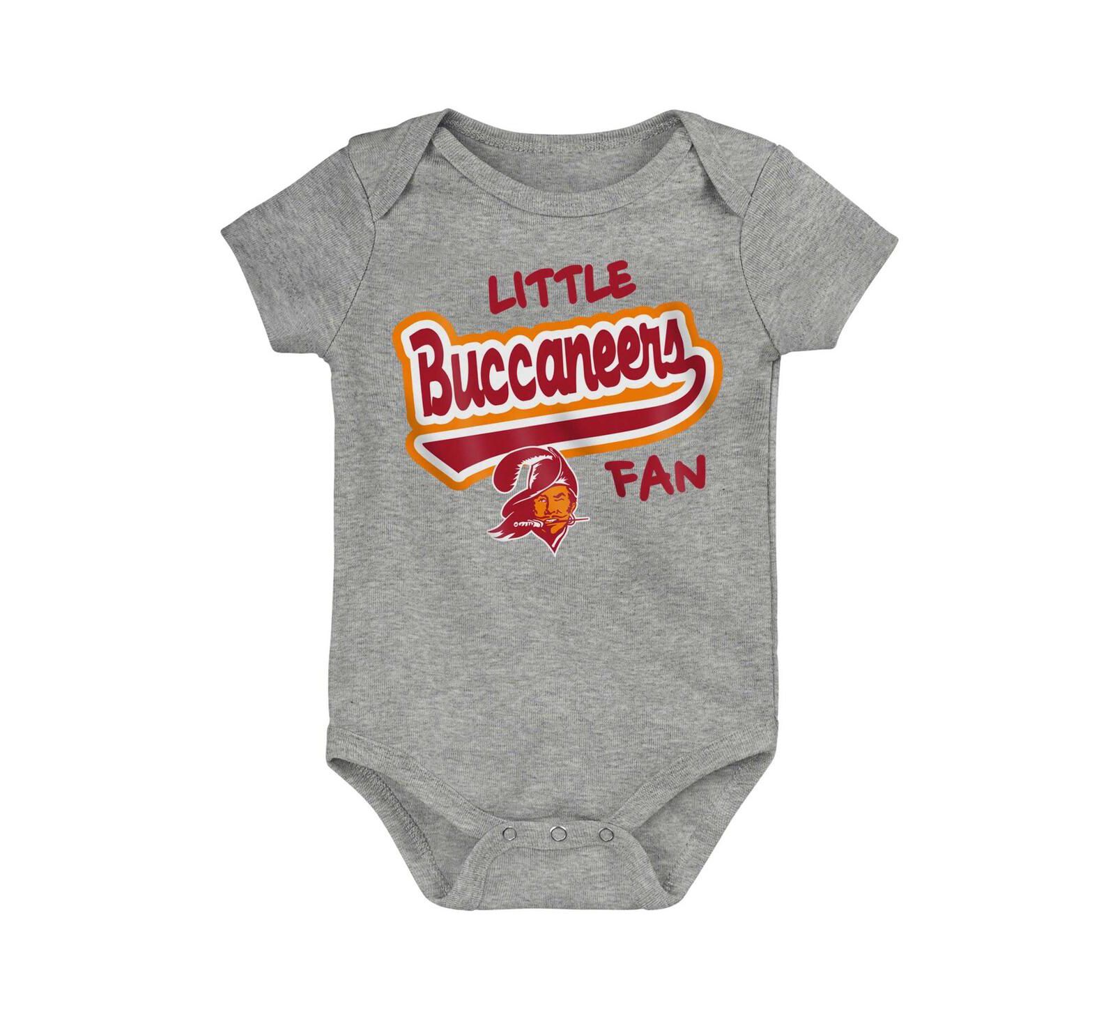 Детский боди Outerstuff Tampa Bay Buccaneers Retro Little Baller, серый меланж