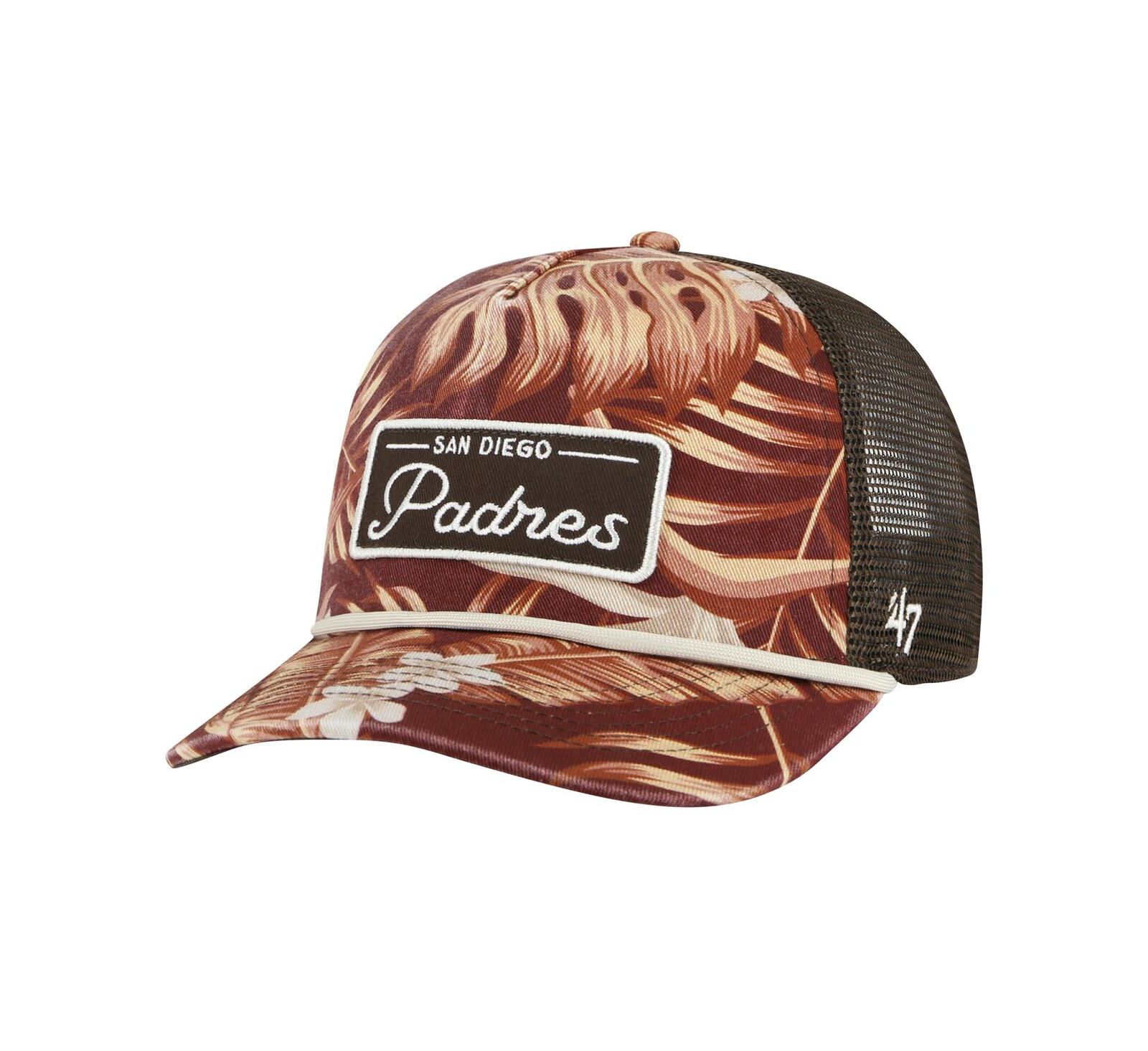 Мужская кепка '47 Brand Brown San Diego Padres Tropicalia Trucker Hitch Adjustable Hat