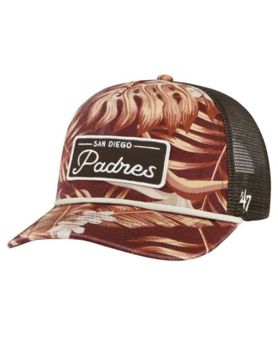 Мужская кепка '47 Brand Brown San Diego Padres Tropicalia Trucker Hitch Adjustable Hat