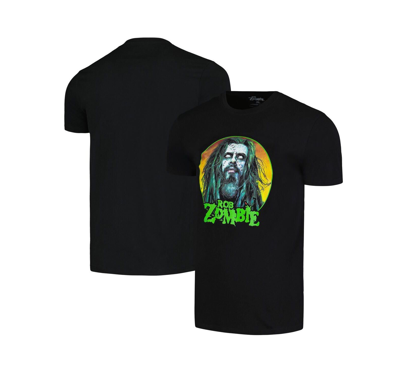 Men's Black Rob Zombie Face T-shirt
