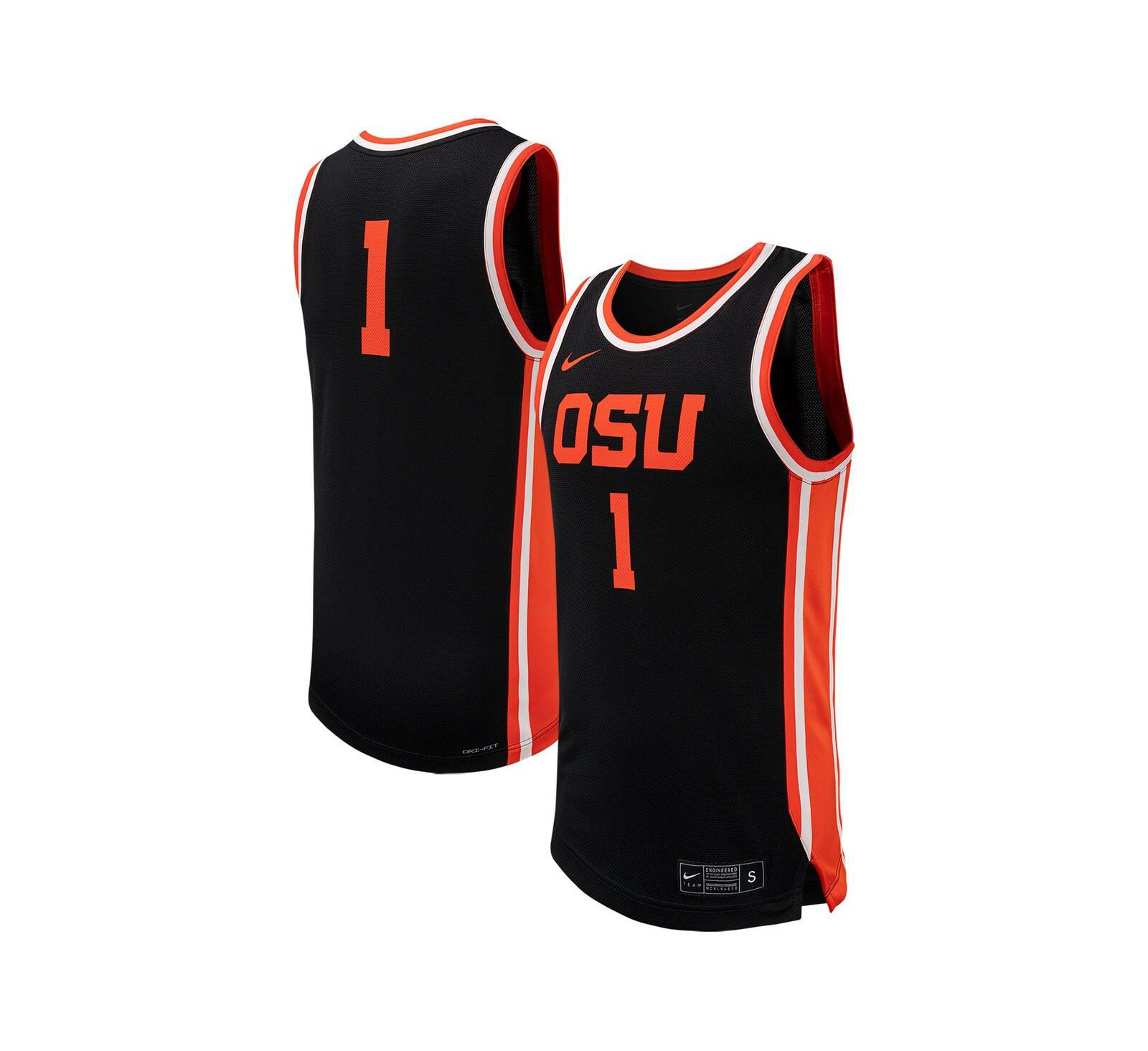 Men's Nike #1 Black Oregon State Beavers Replica jersey Basketball Jersey