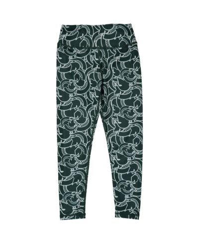 Легинсы ZooZatz Michigan State Spartans, зеленый/белый, для девочек