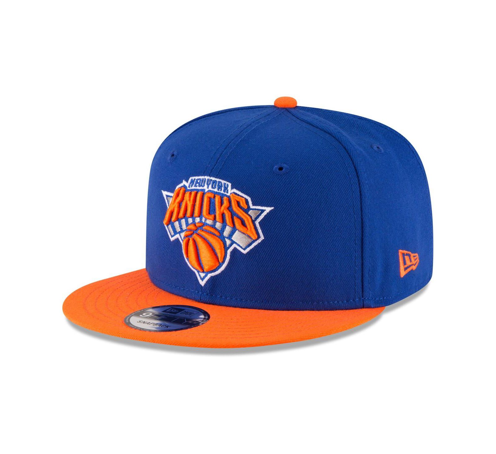 Men's New Era Blue, Orange New York Knicks Two-Tone 9FIFTY Adjustable Hat