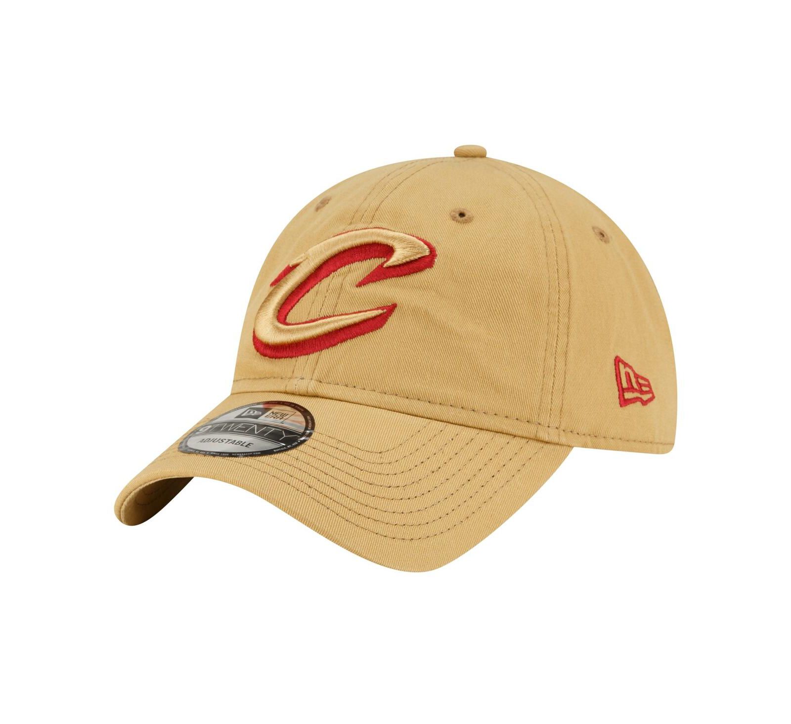 Men's New Era Tan Cleveland Cavaliers Team 2.0 9TWENTY Adjustable Hat