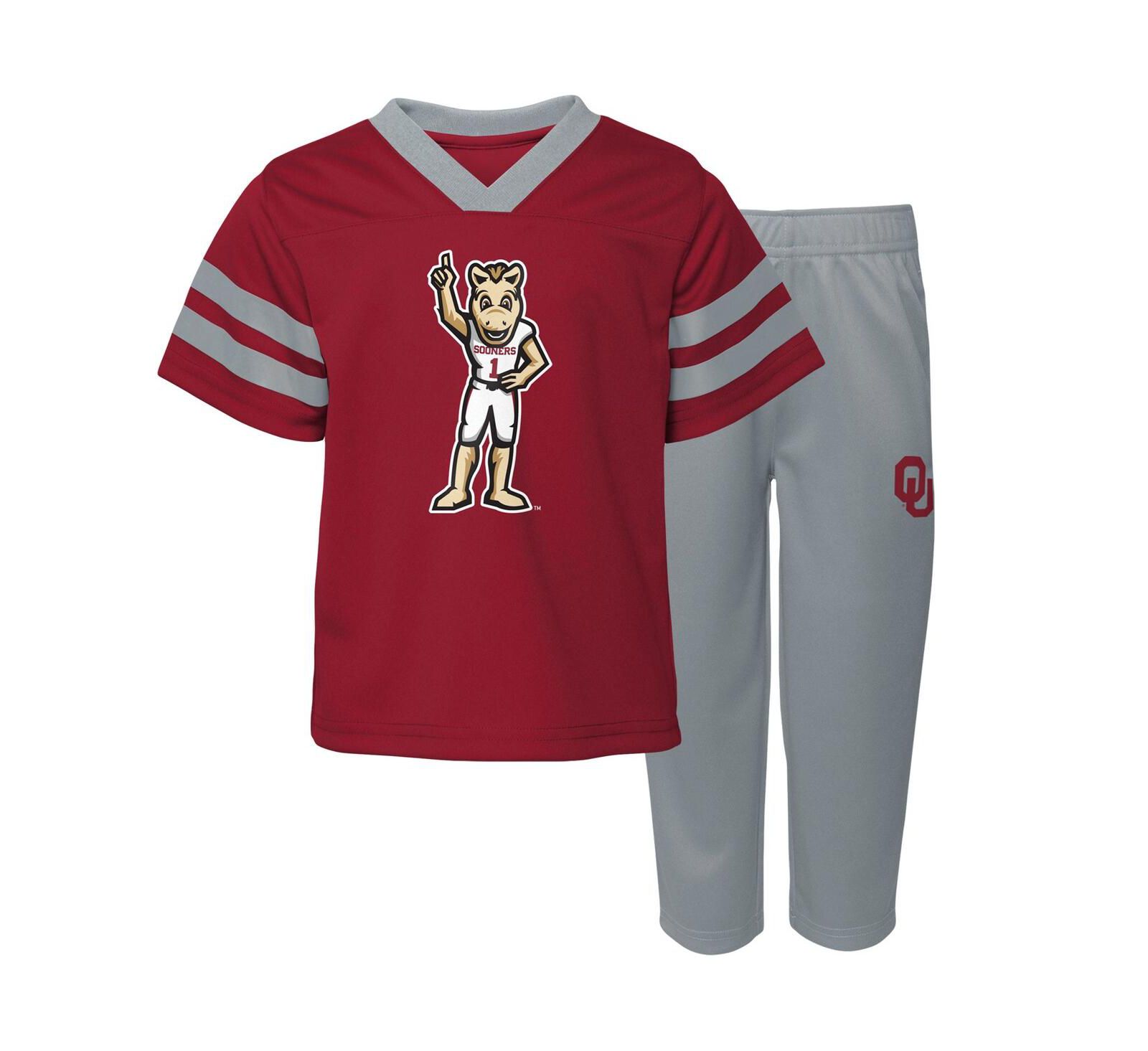 Комплект из джерси и брюк для мальчиков и девочек Oklahoma Sooners, красный