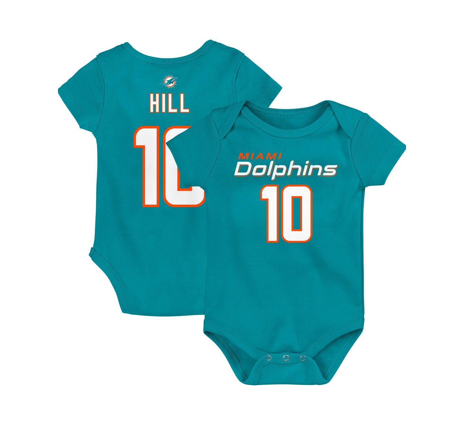 Боди Tyreek Hill Aqua Miami Dolphins Mainliner для мальчиков и девочек