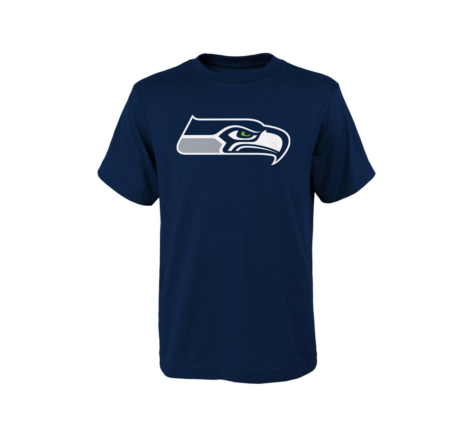 Детская темно-синяя футболка Seattle Seahawks с основным логотипом