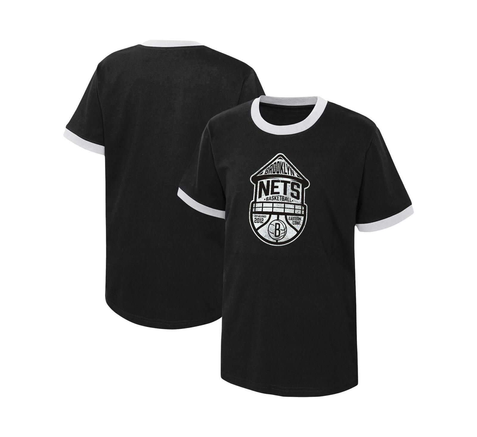 Детская футболка Brooklyn Nets Hoop City Hometown Ringer черная