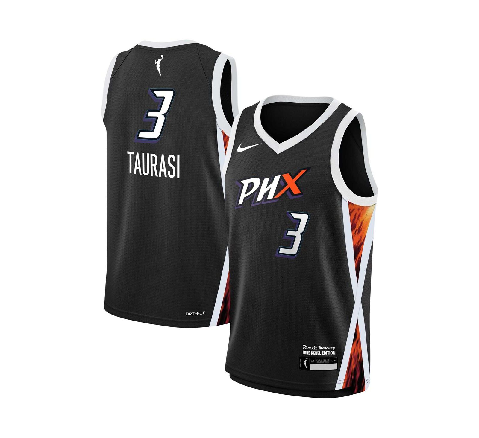 Джерси Nike Big Boys and Girls Diana Taurasi Black Phoenix Mercury 2021 Rebel Edition Victory Player