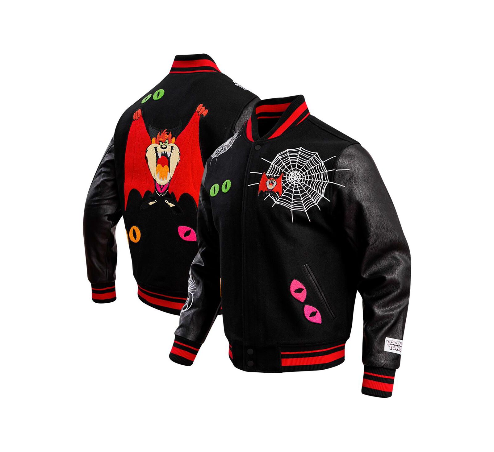 Freeze Max мужская куртка Looney Tunes Taz Dracula Varsity Full-Snap, черная