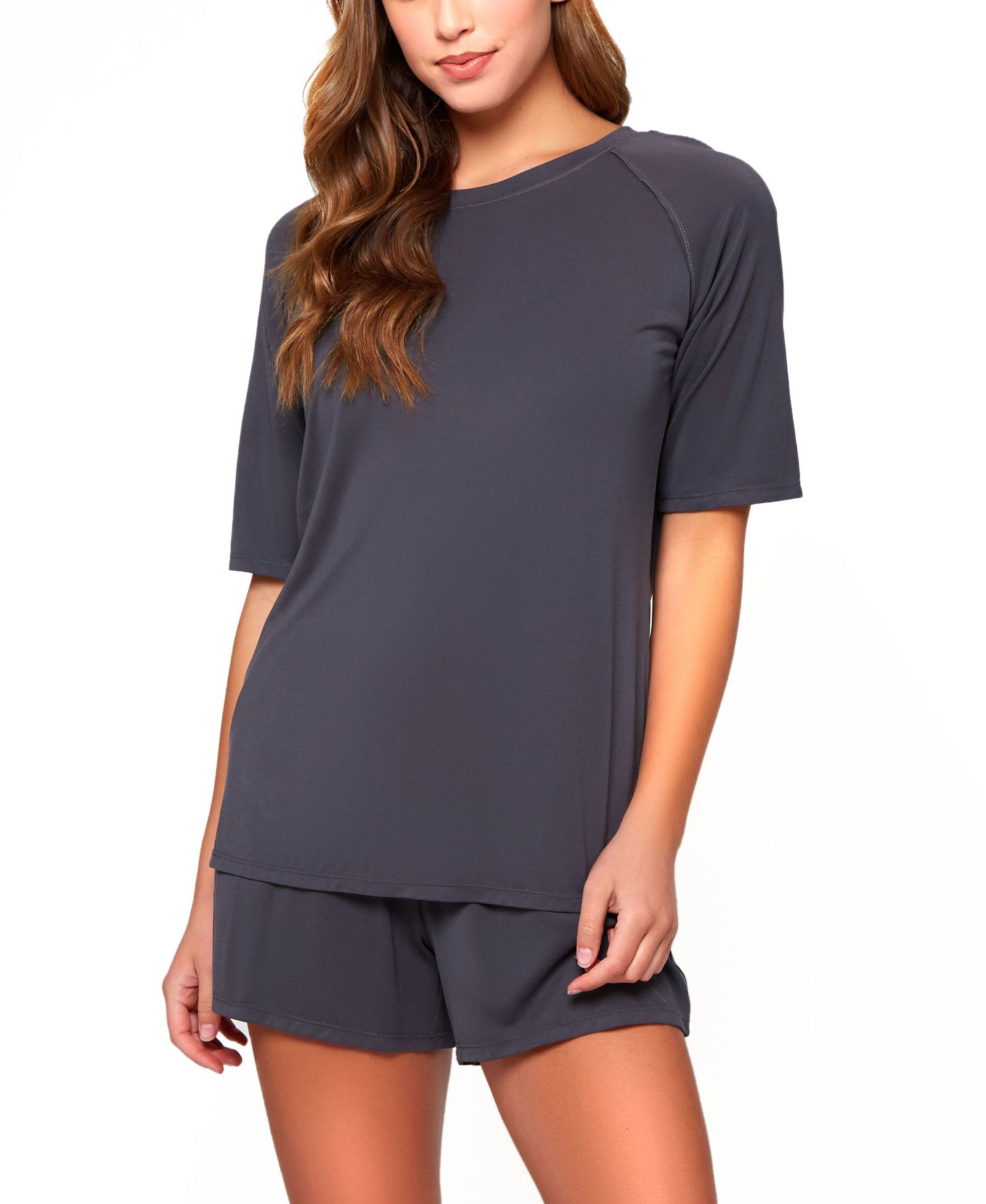 Женский комплект из топа и шорт iCollection Raglan