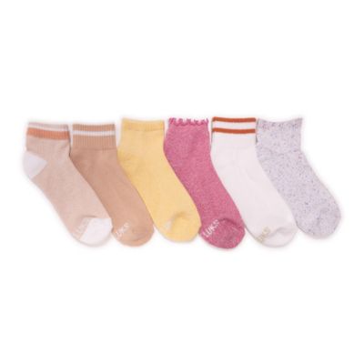 MUK LUKS Women's 6 Pack Dream Mini Crew Sock